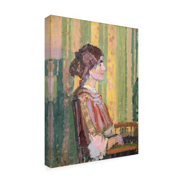 Harold Gilman 'Mrs. Robert Bevan' Canvas Art,35x47